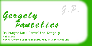 gergely pantelics business card